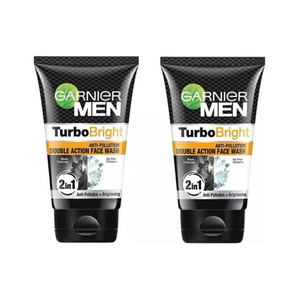 Garnier Face Wash Men Turbo Bright Double Action 